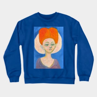 Queen Bess with red big hair Crewneck Sweatshirt